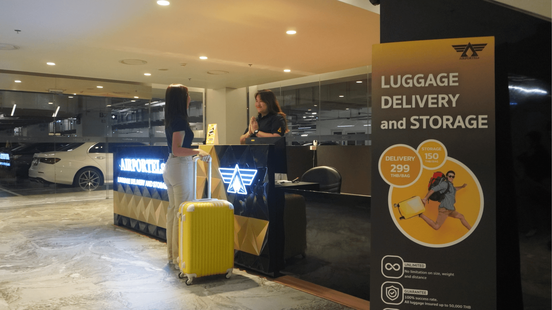 LOCKR luggage deposit area at ICONSIAM, Siam Takashimaya zone